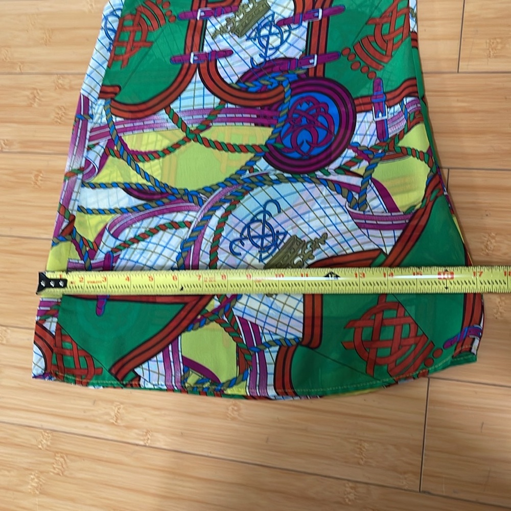 Zara Multicolor Geometric Designer Pattern Pants … - image 3